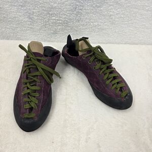 Five Ten Climbing Shoes womens US 9.5 5-10 ASYM Maroon Suede Leather Lace Up